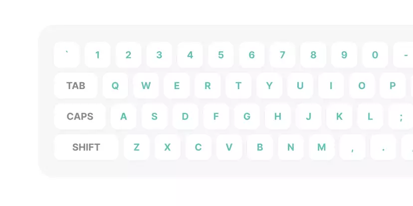 Left side of a computer keyboard