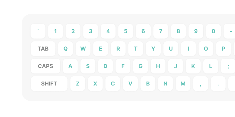 Left side of a computer keyboard