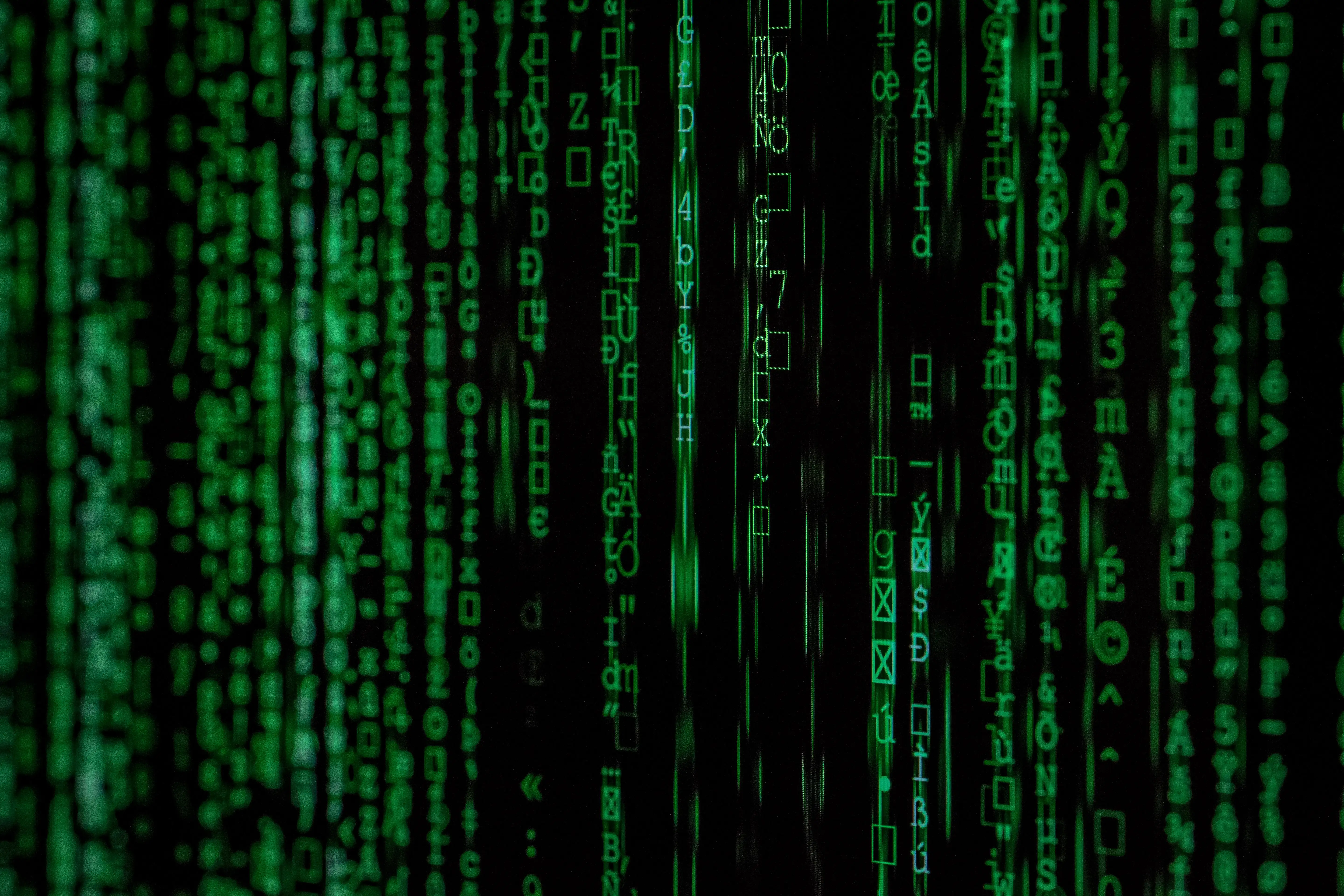 Matrix like screen by Markus Spiske on Unsplash