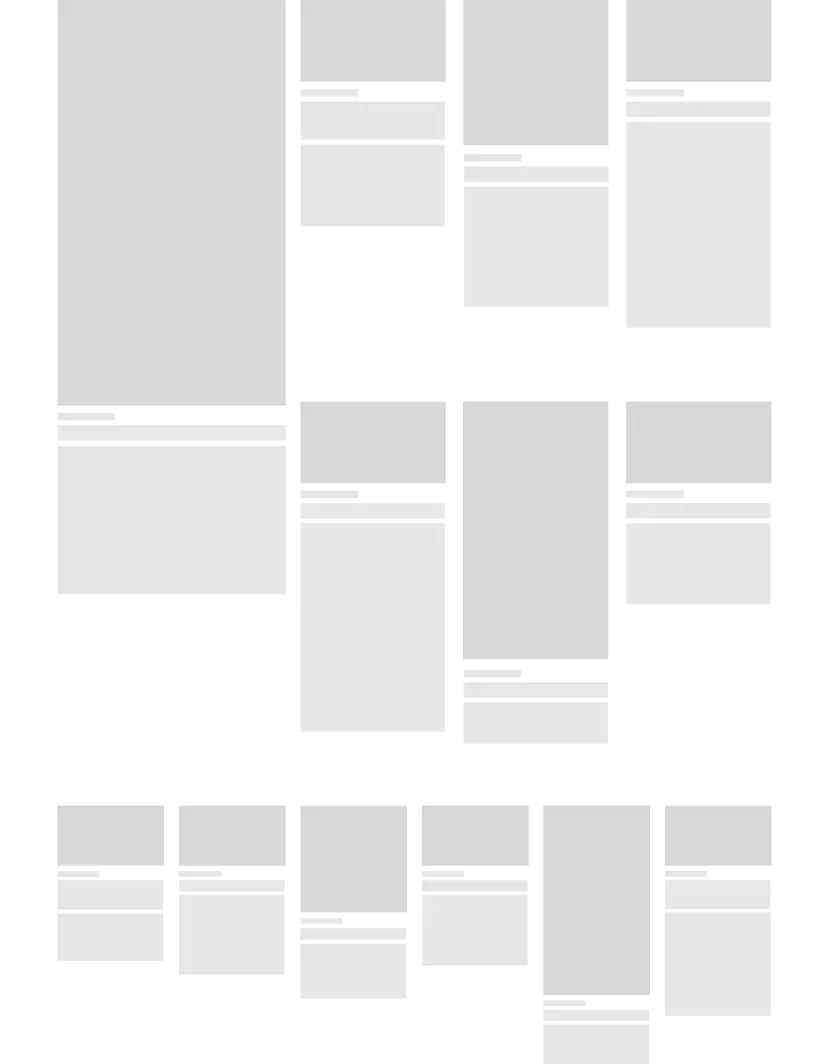 A grid of news items with image and meta information