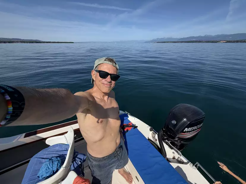 Selfie on the lake