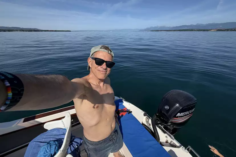 Selfie on the lake
