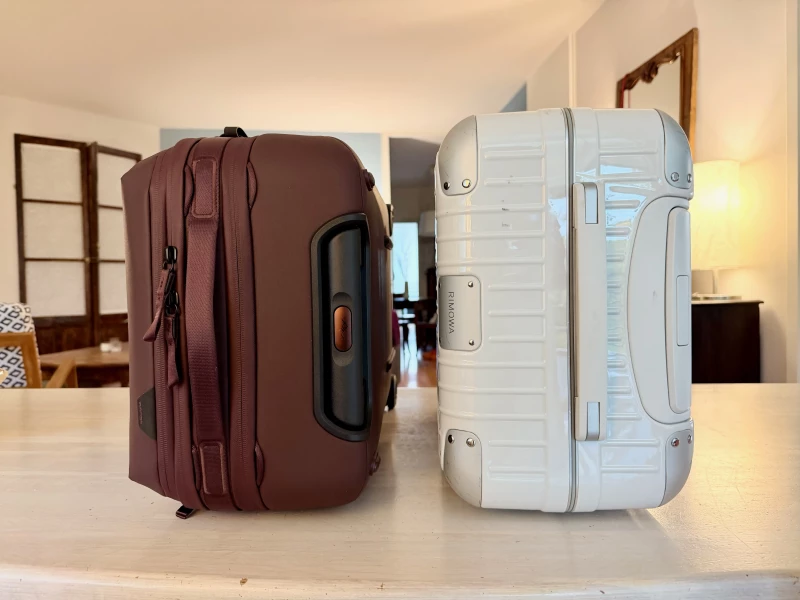 Rimova and Roller Pro on their long side viewed from the short side