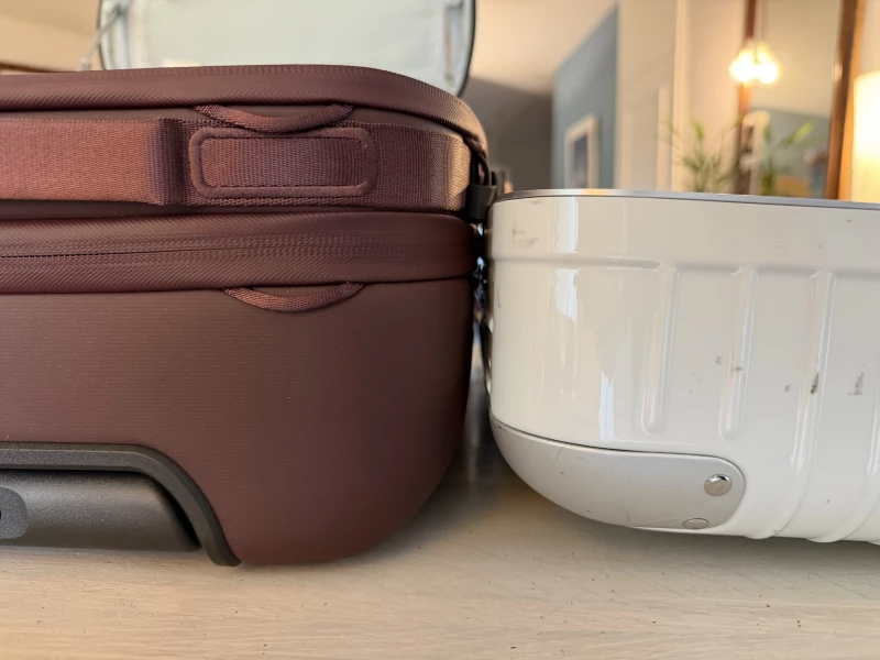 Roller Pro and Rimowa open side-by-side
