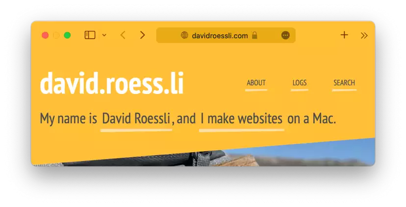 Screenshot of Safari TP chrome