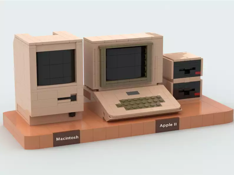 Macintosh and Apple II in LEGO