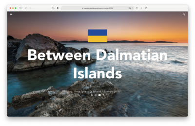 Screenshot of homepage