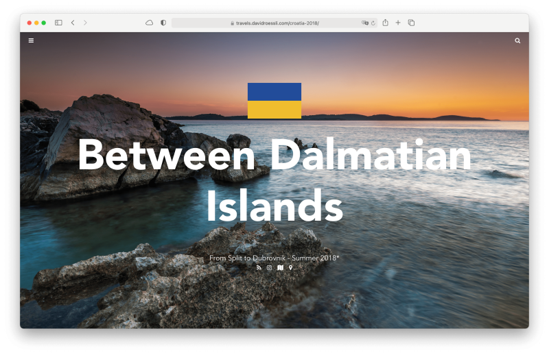 Screenshot of homepage