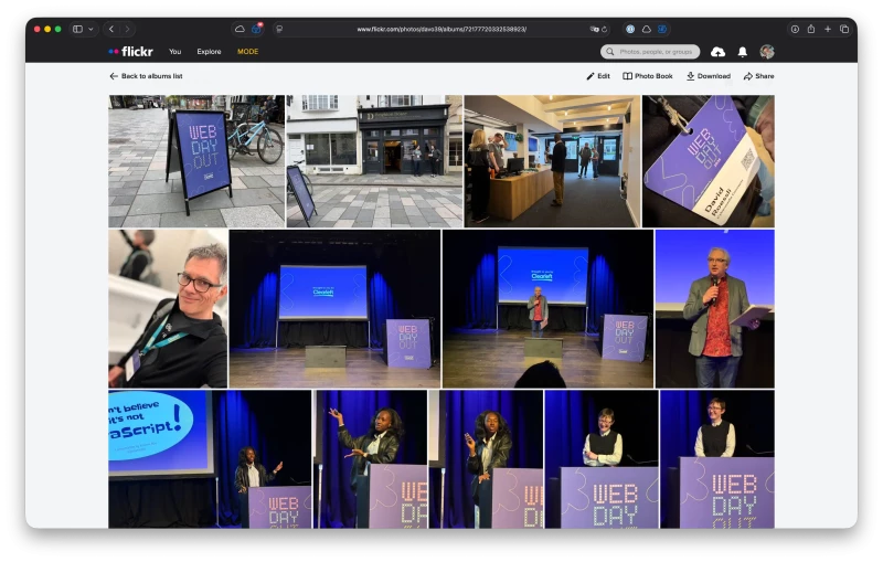 Web Day Out Flickr album screenshot