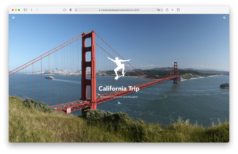 Screenshot of homepage