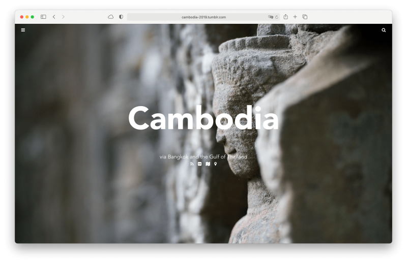 Screenshot of the homepage