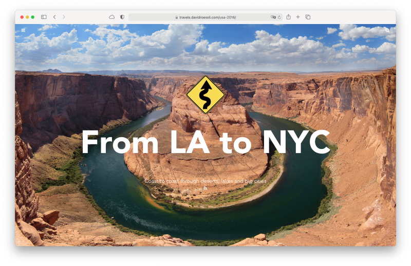 Screenshot of homepage