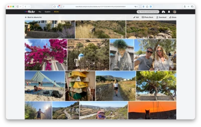 Grid of pictures of our break in Paros