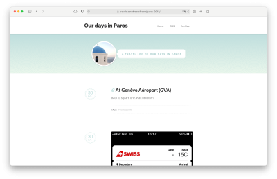 Screenshot of homepage