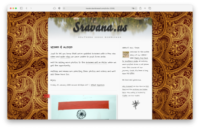 Screenshot of homepage