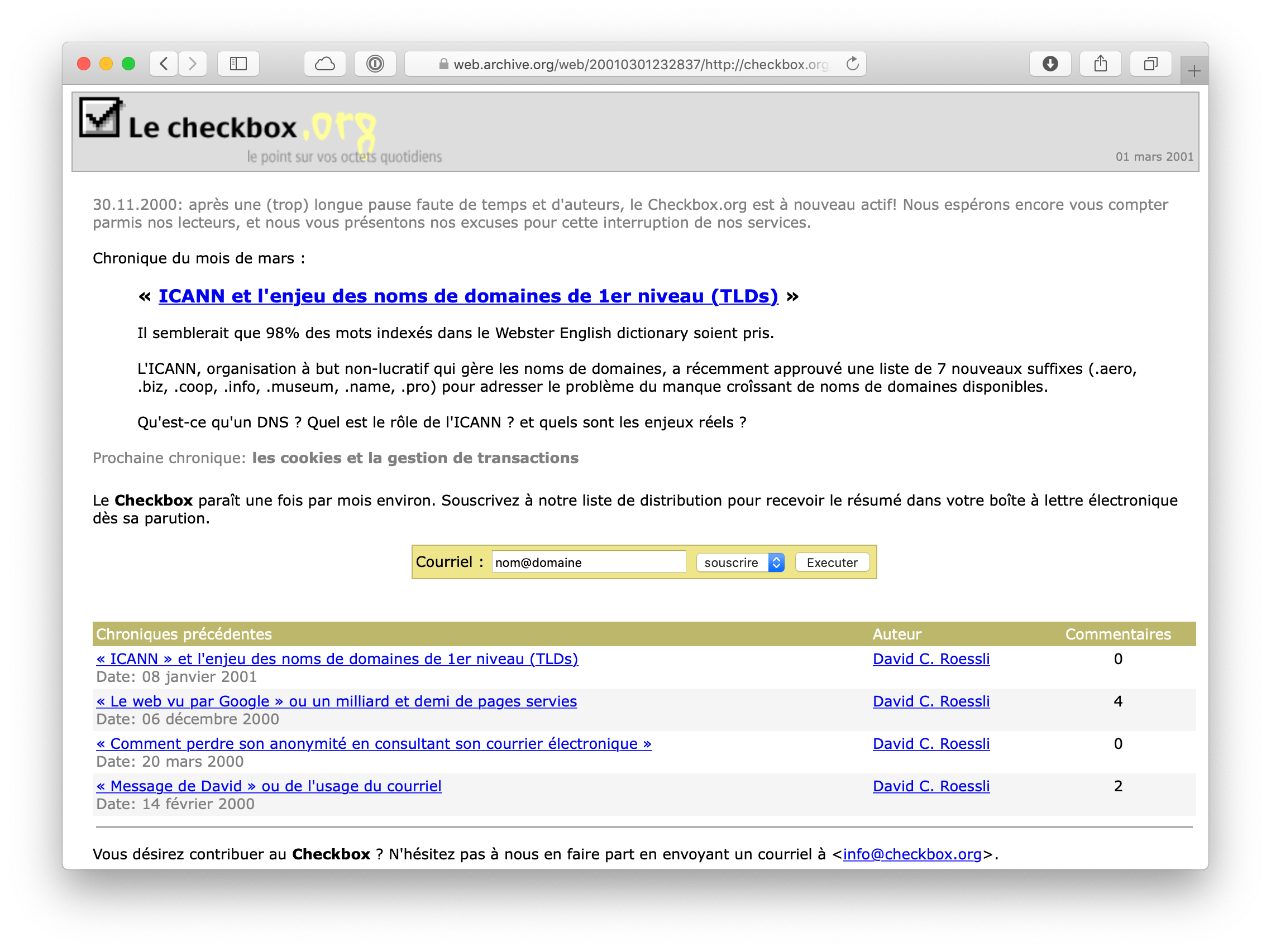2001 checkbox.org