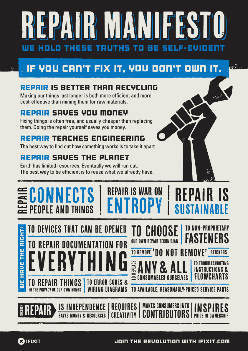The iFixIt Self Repair Manifesto
