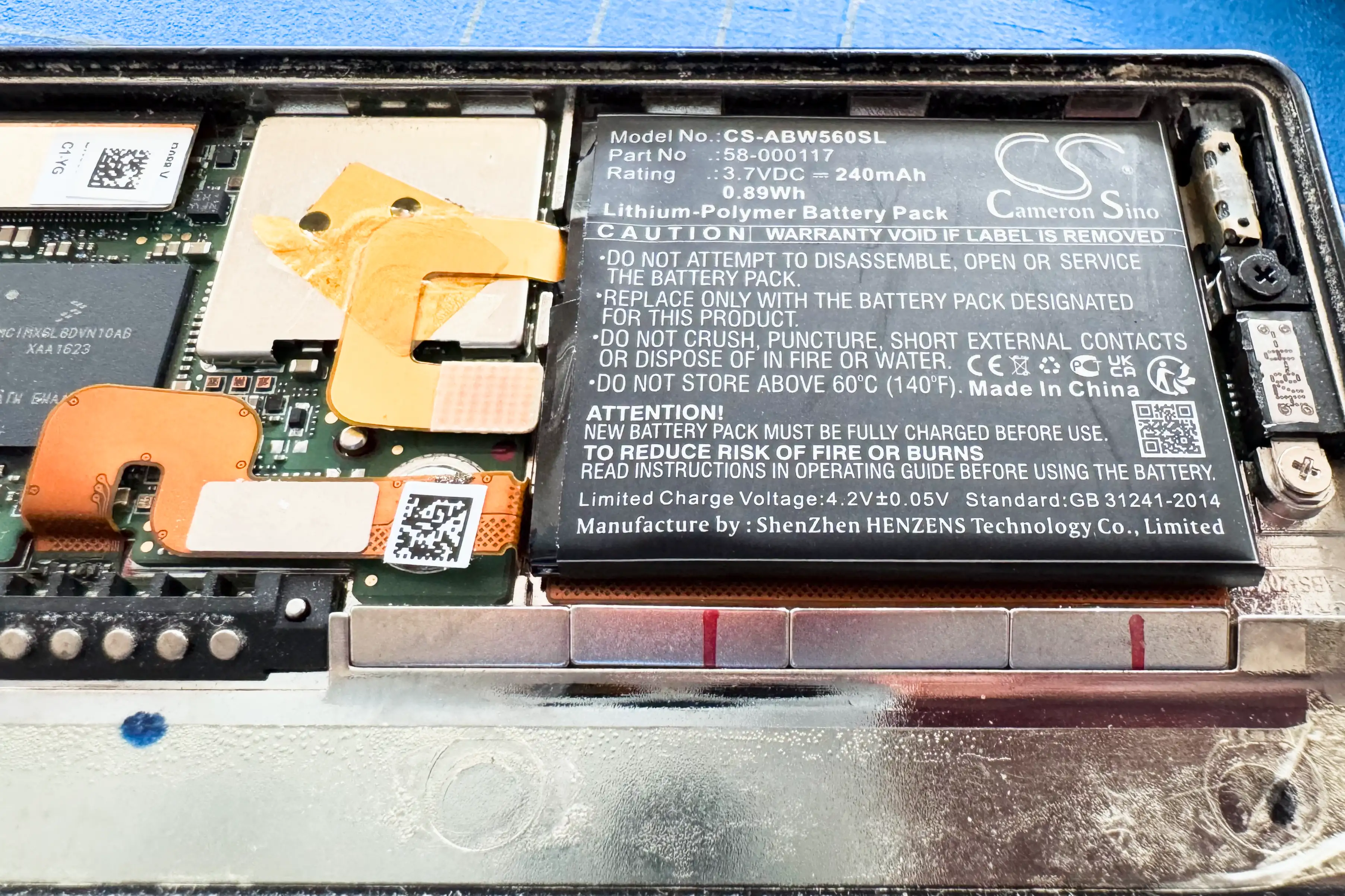 New battery installed and connected