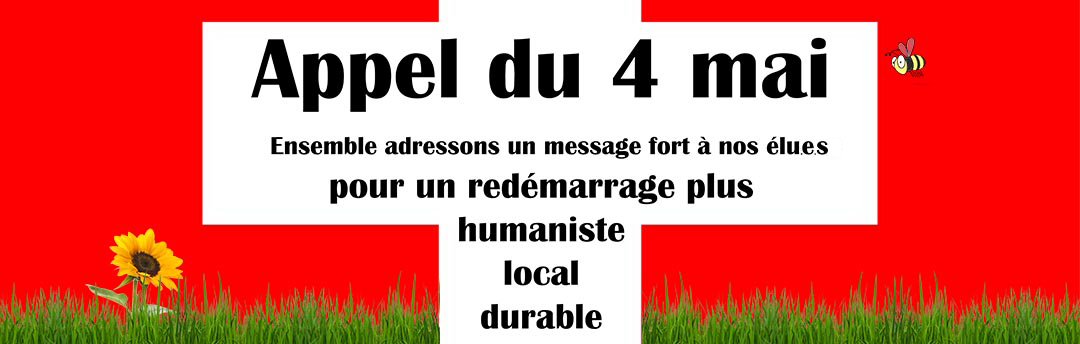 Call of May 4 banner for «For a local and sustainable humanist revival»