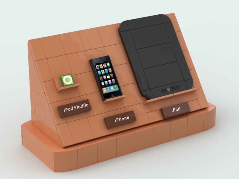 iPod Shuffle, iPhone and iPad in LEGO