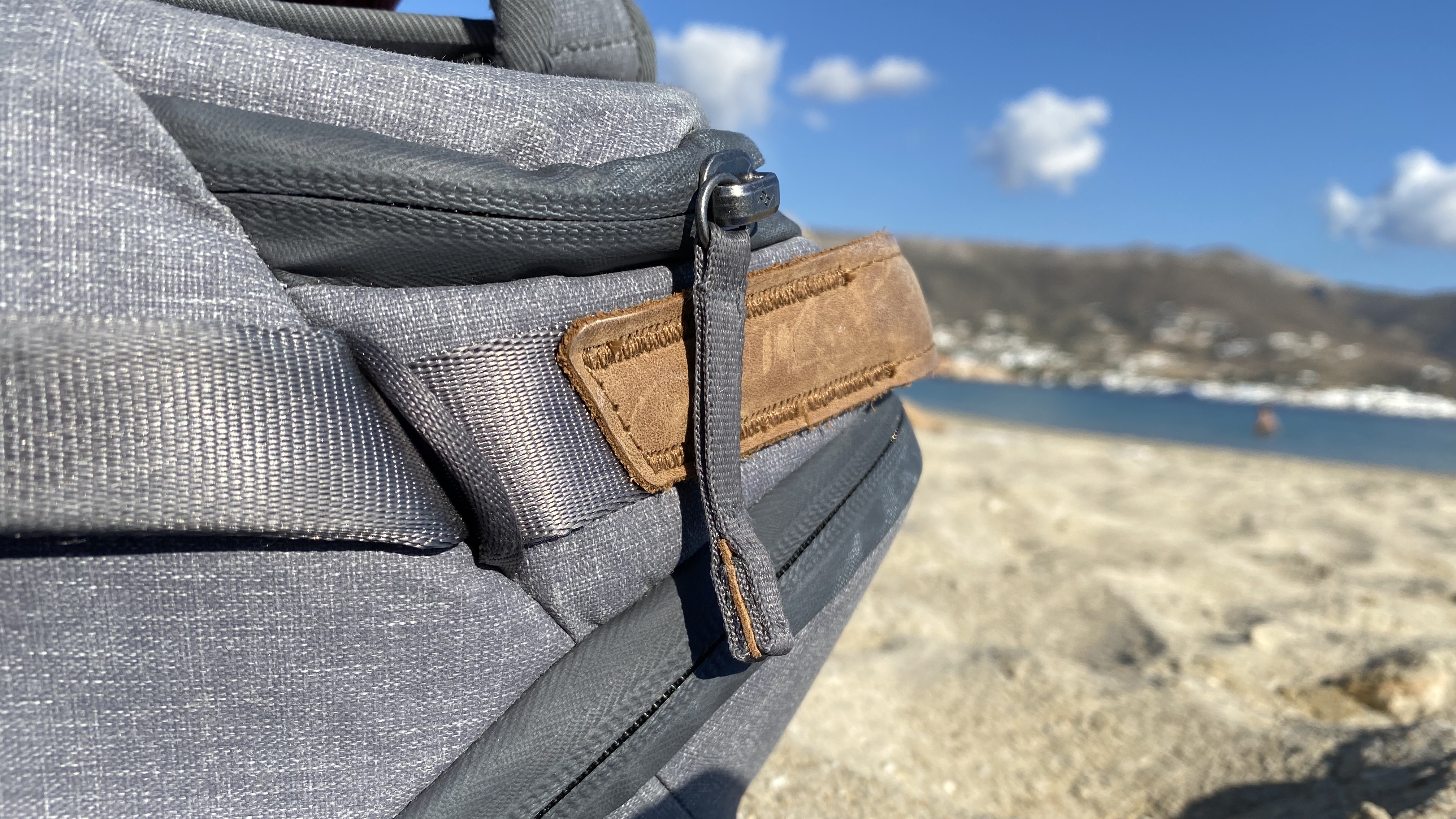 Everyday Backpack Zip at the beach