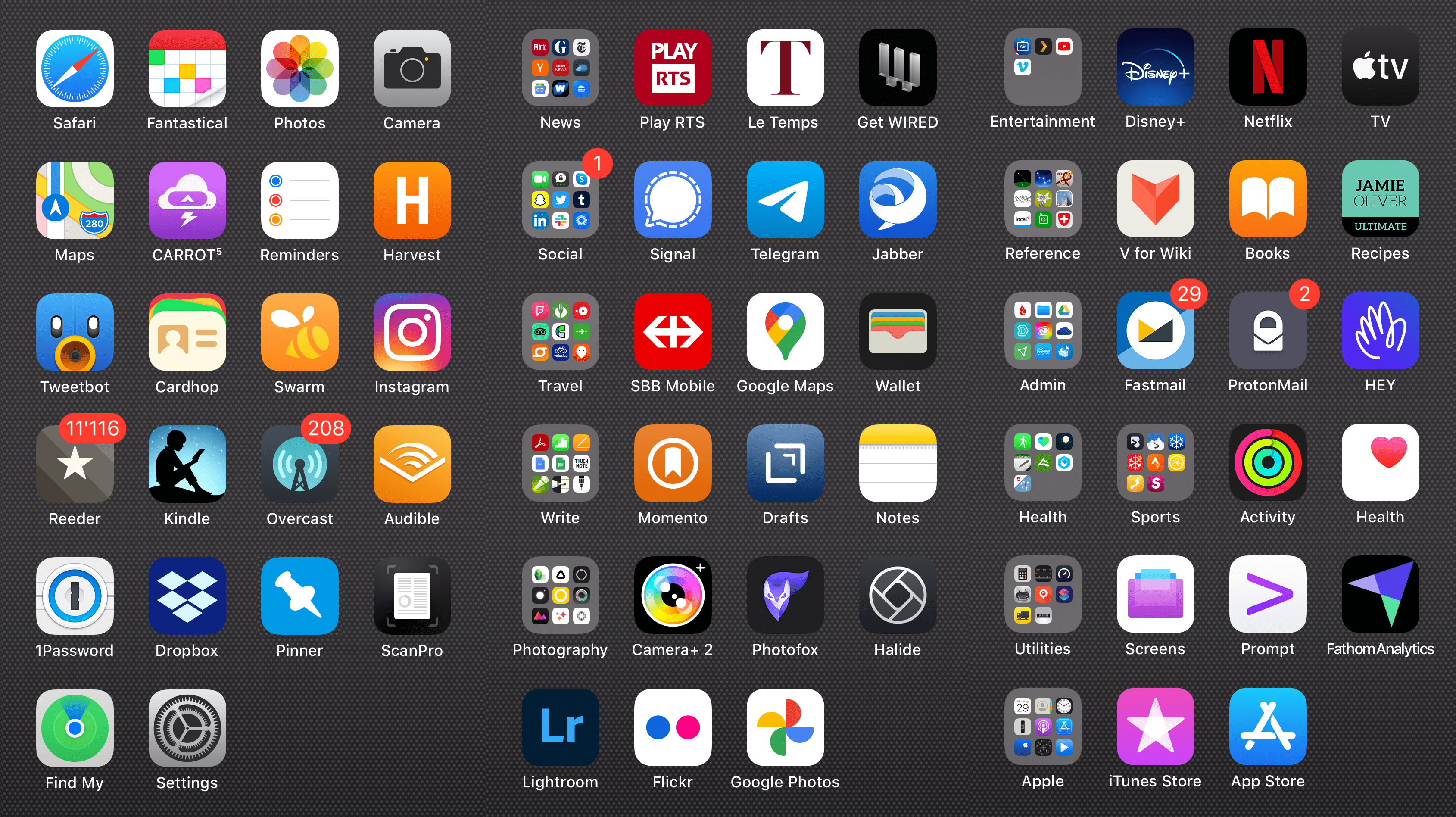 Mosaic of my home screens