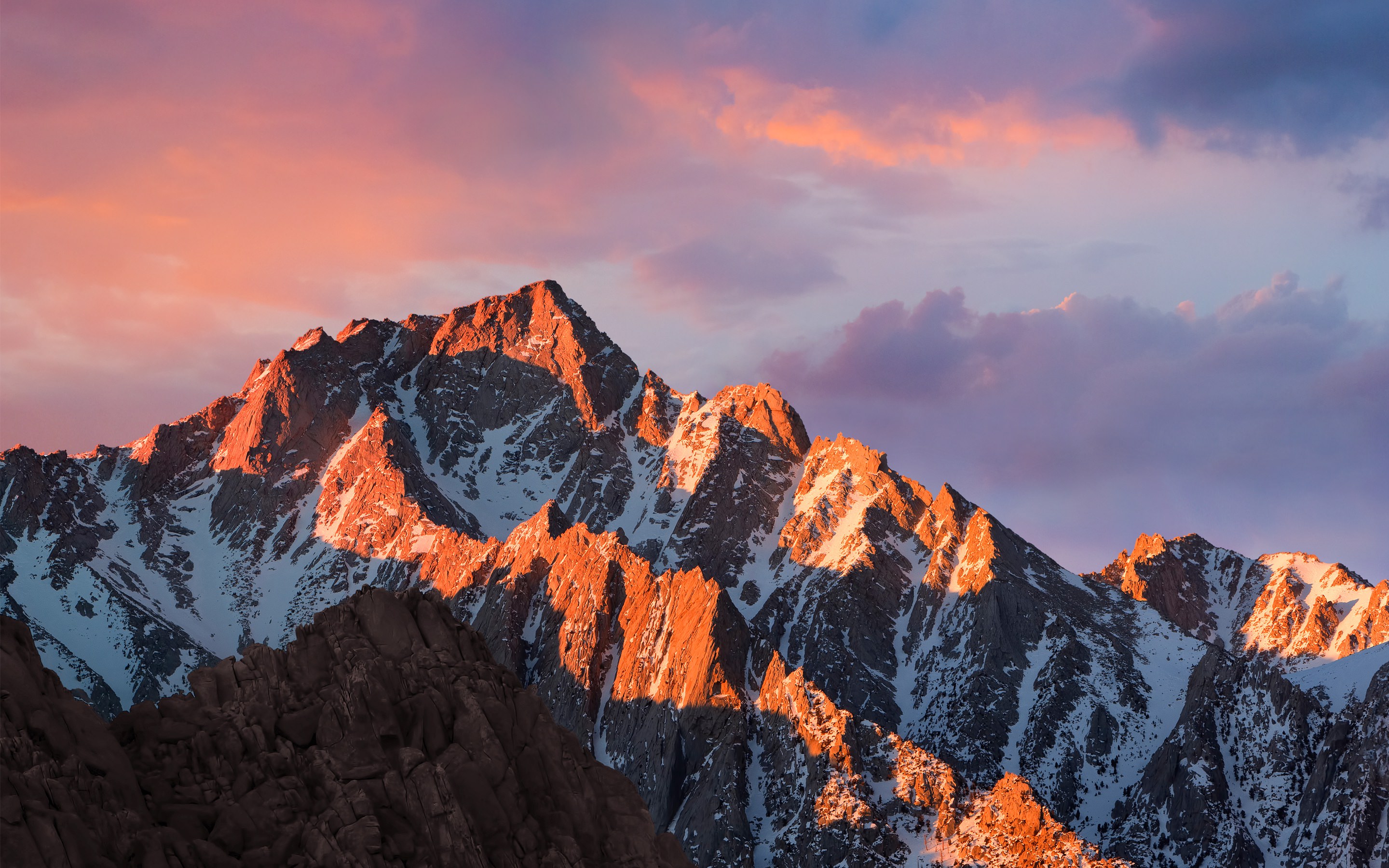 California Sierra at sunset